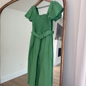 & other stories linen belted dress